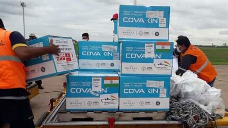india sent 1 lakh doses of covaxin vaccine to Paraguay 