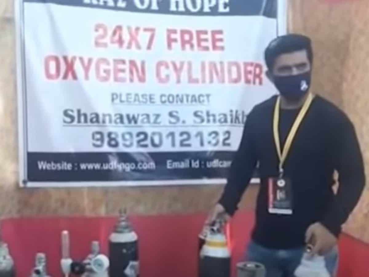 shahnawaz shaikh mumbai man free oxygen cylinders 
