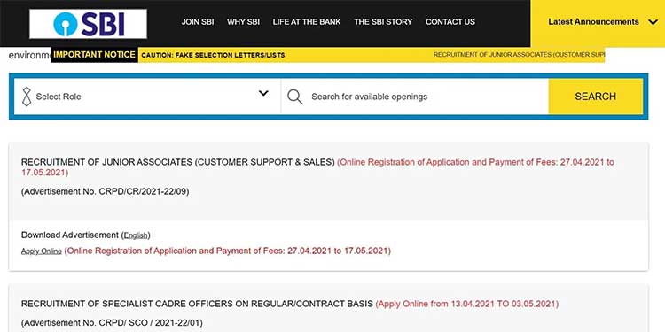 sbi clerk recruitment 2021 5000 junior associate posts 