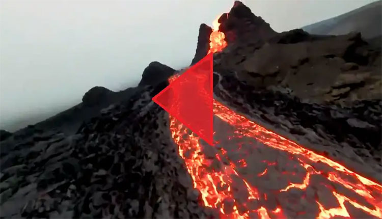 lava coming out of volcano viral video 