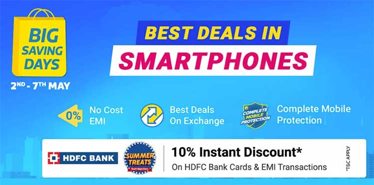 flipkart big saving days sale discounts on phones tvs 