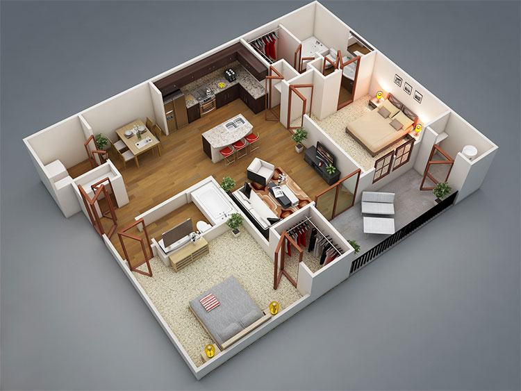 how much it will cost for double bed room house building 