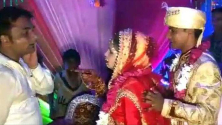 bride slapped a man for lifting her 