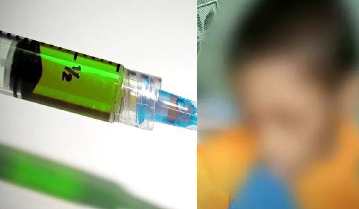 father cant see the pain of the child and the give poison injected to the child  