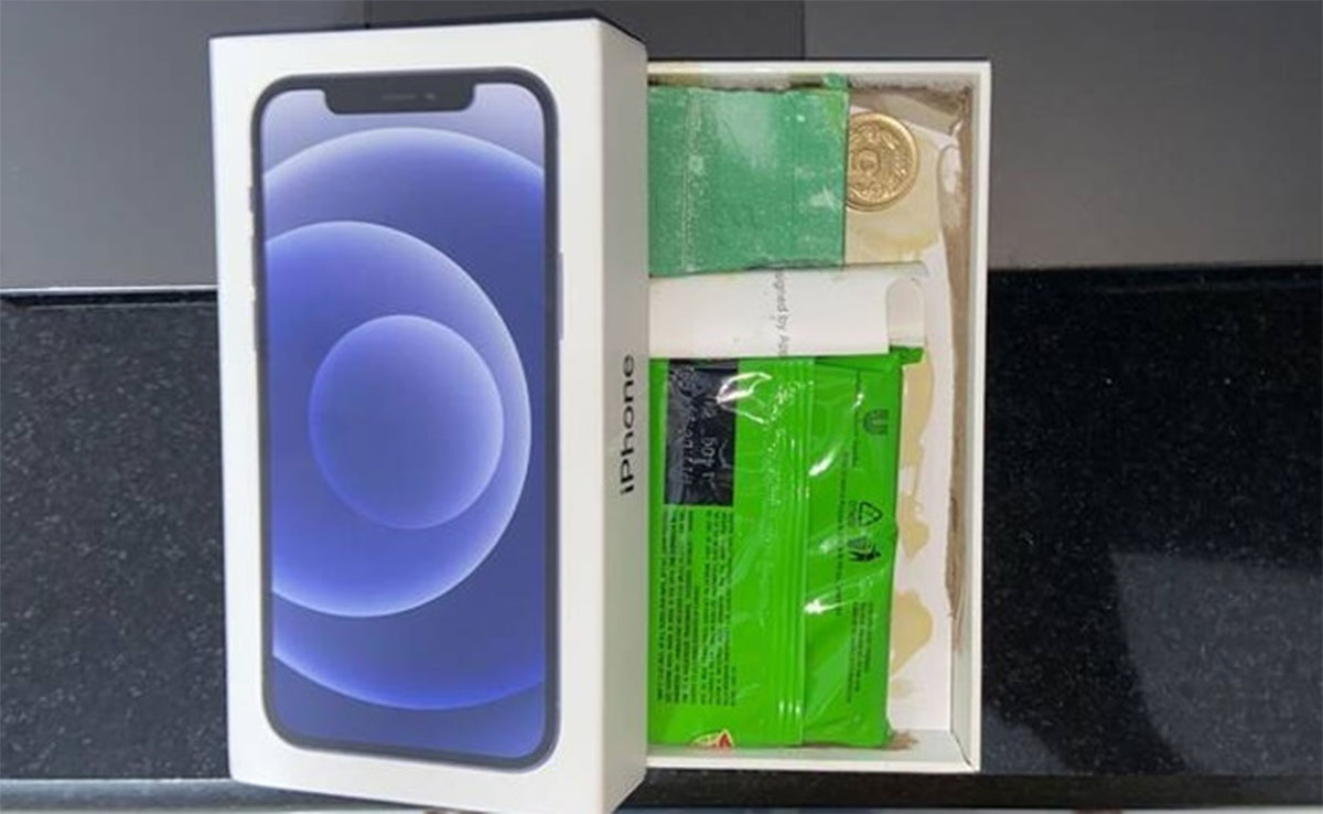 man ordered iPhone 12 but got vim bar 