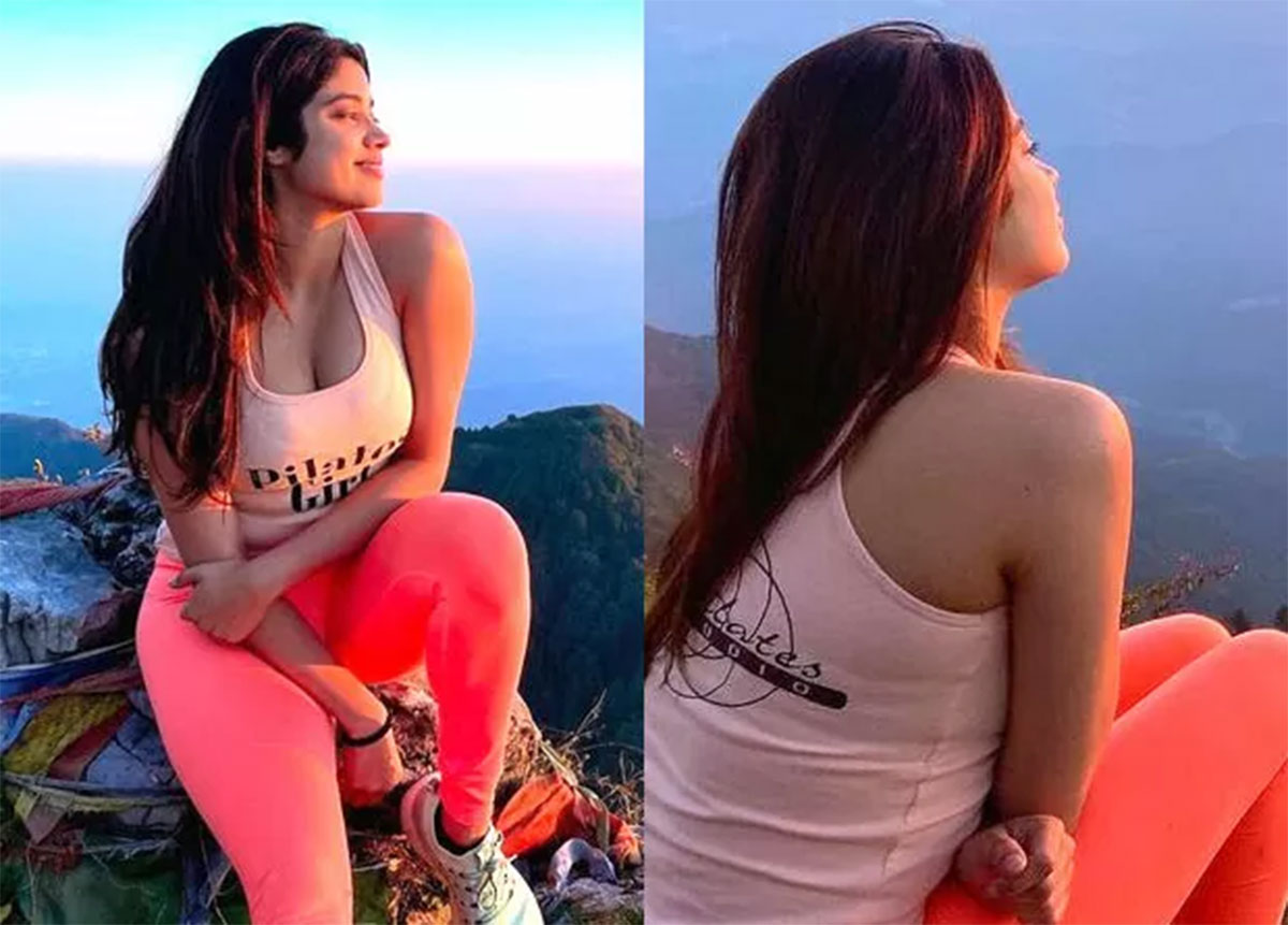 Janhvi Kapoor trekking photos viral in social media 