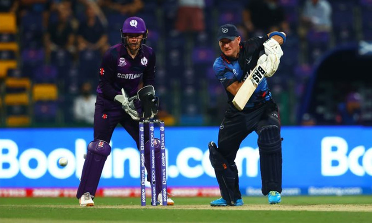 T20 World Cup 2021 namibia won by 4 wickets against scotland in 21st match 