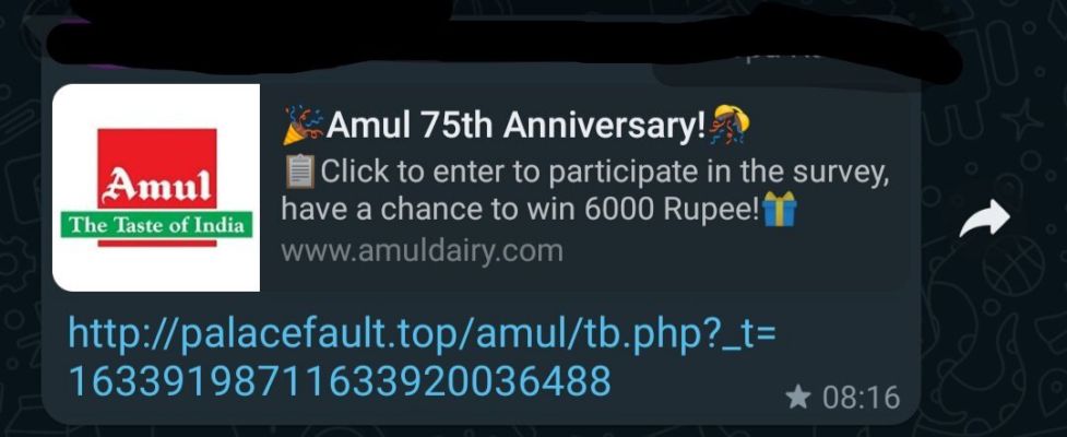 if you got this message in Whatsapp then do not open the link 