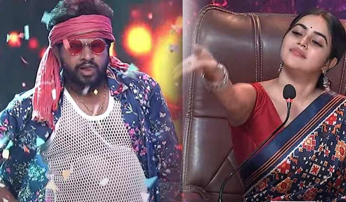 DHEE hyper aadi mesmerized with chiranjeevi songs dance steps 