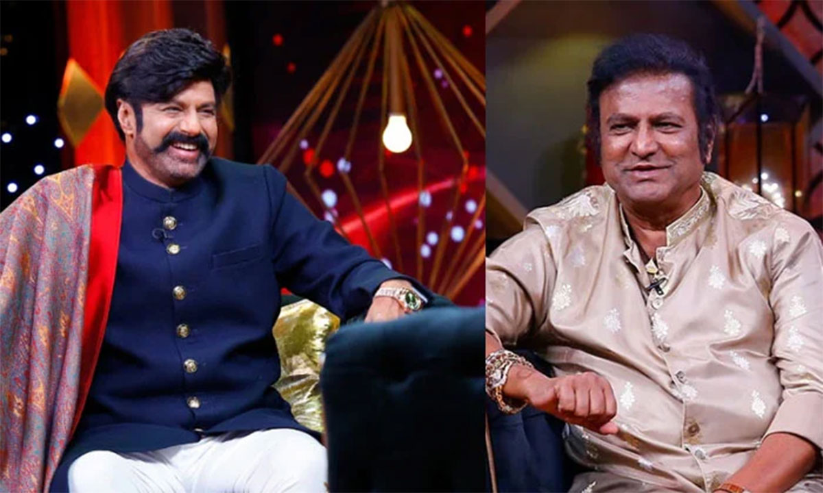 Balakrishna and mohan babu talked about drinking in their show 