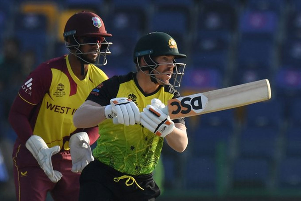 T20 World Cup 2021 australia won by 8 wickets against west indies in 38th match 