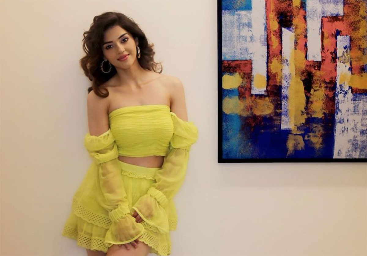 Mehreen latest yellow color dress photos netizen attracts 