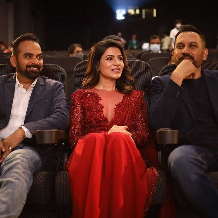 samantha latest red color dress photos trending in social media 