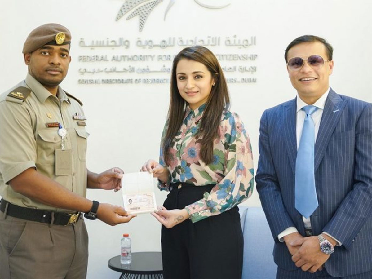 Trisha is the first tamil actress to get uae golden visa 