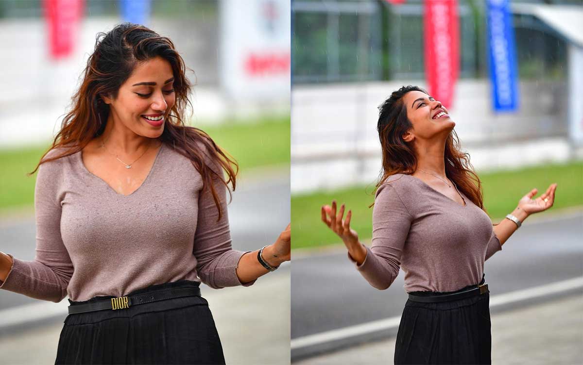 Nivetha Pethuraj latest black color dress photos viral 