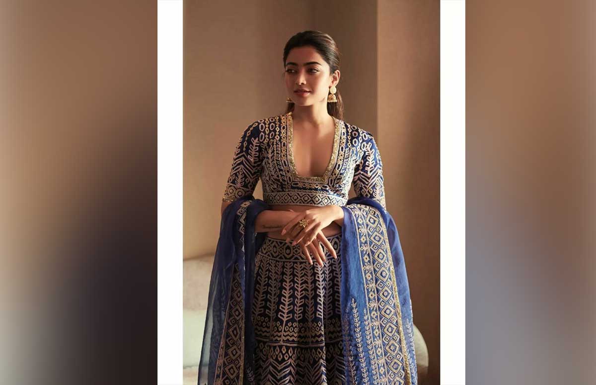 Rashmika Mandanna  latest trendy looking dress photos viral 