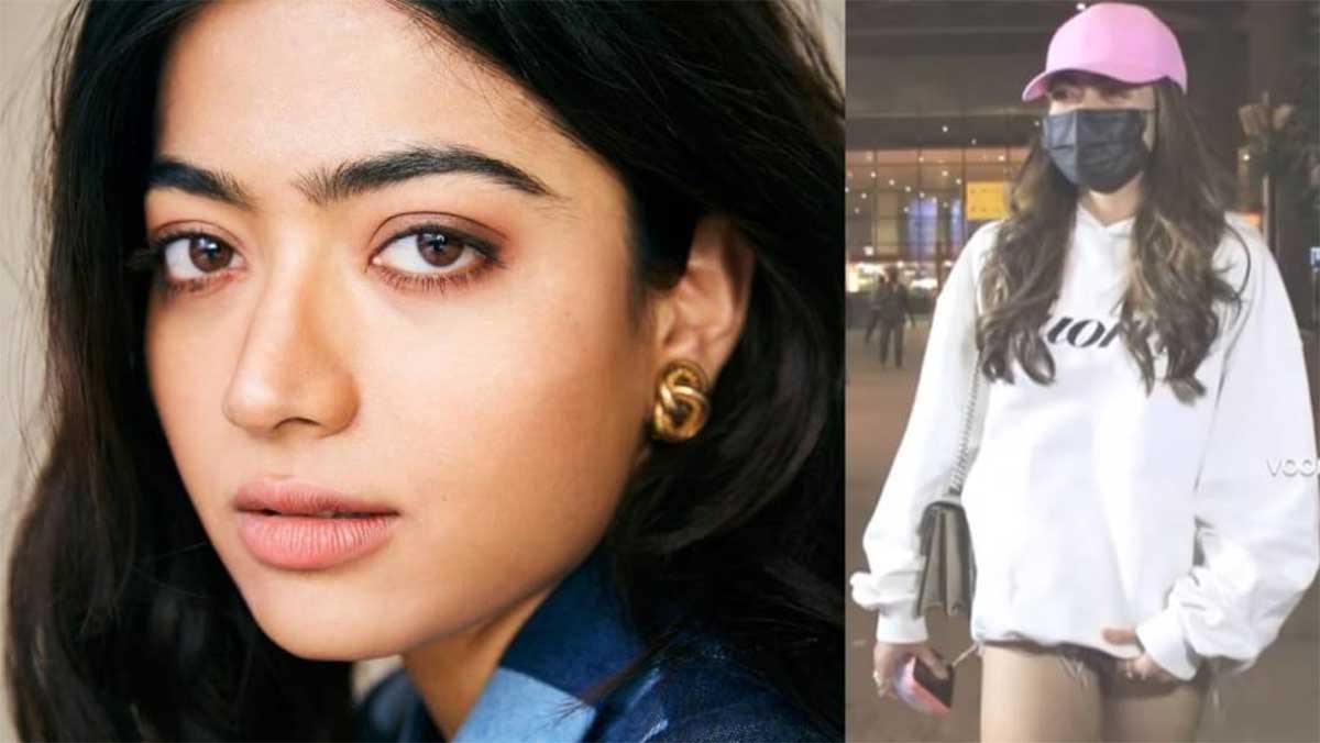 Rashmika Mandanna at mumbai airport netizen troll her because of her dress 