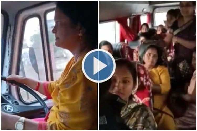 Viral Video woman driven bus after driver gets seizures 