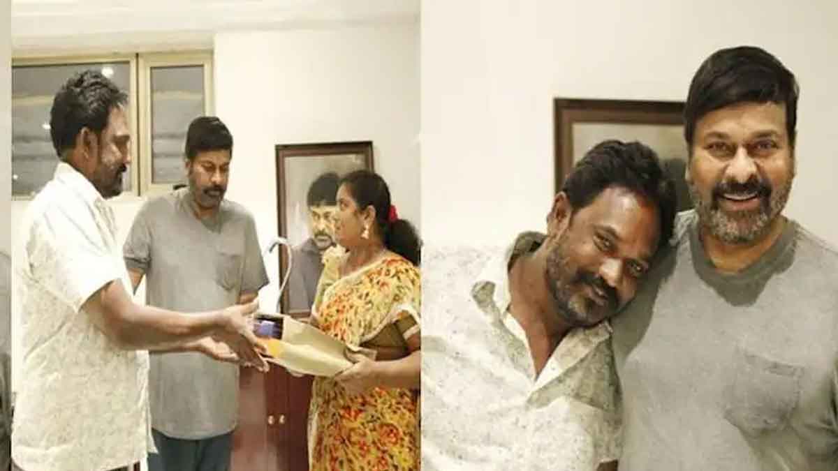 chiranjeevi met his fan in serious health condition 