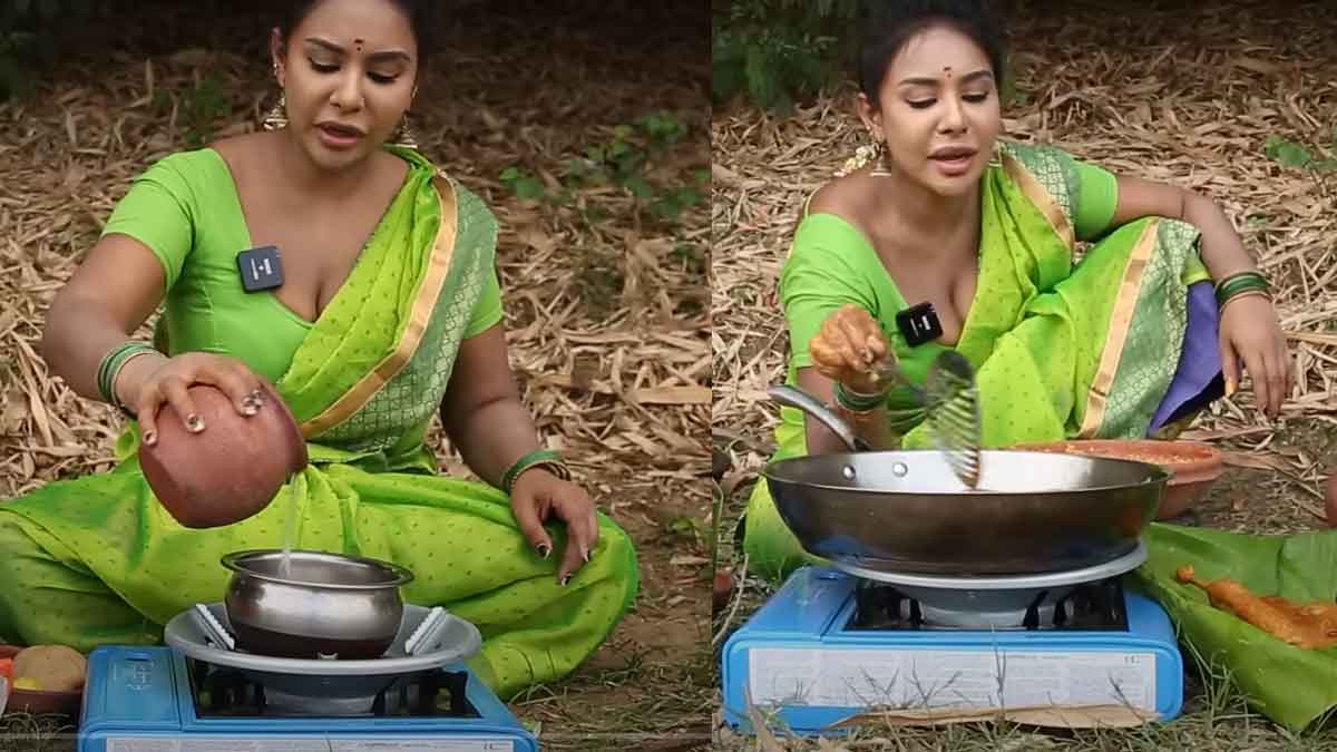 sri reddy made mirchi bajji viral video 