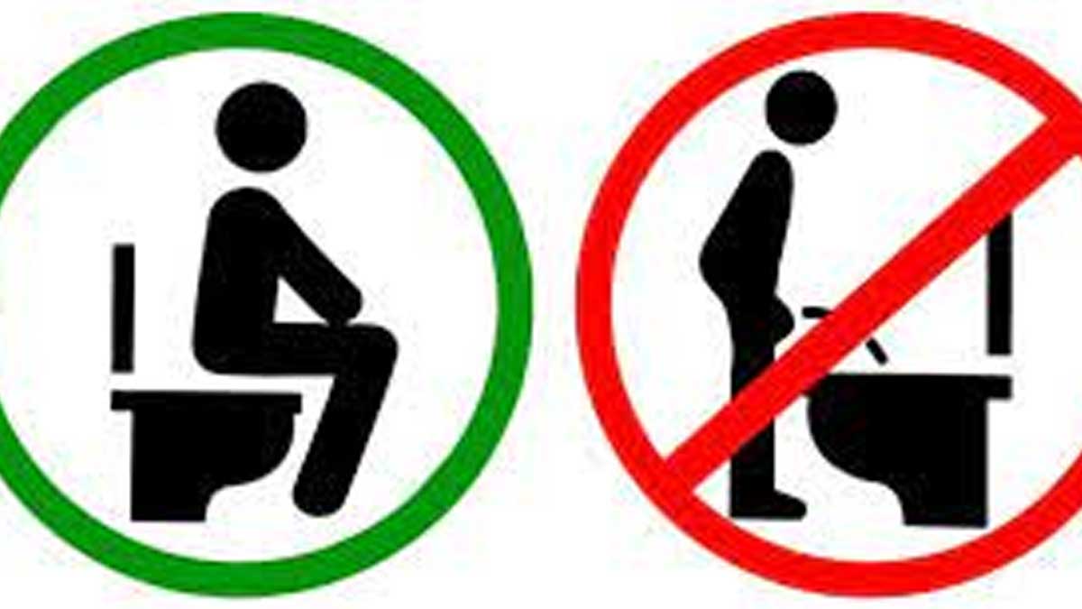 men should urinate by sitting not standing 
