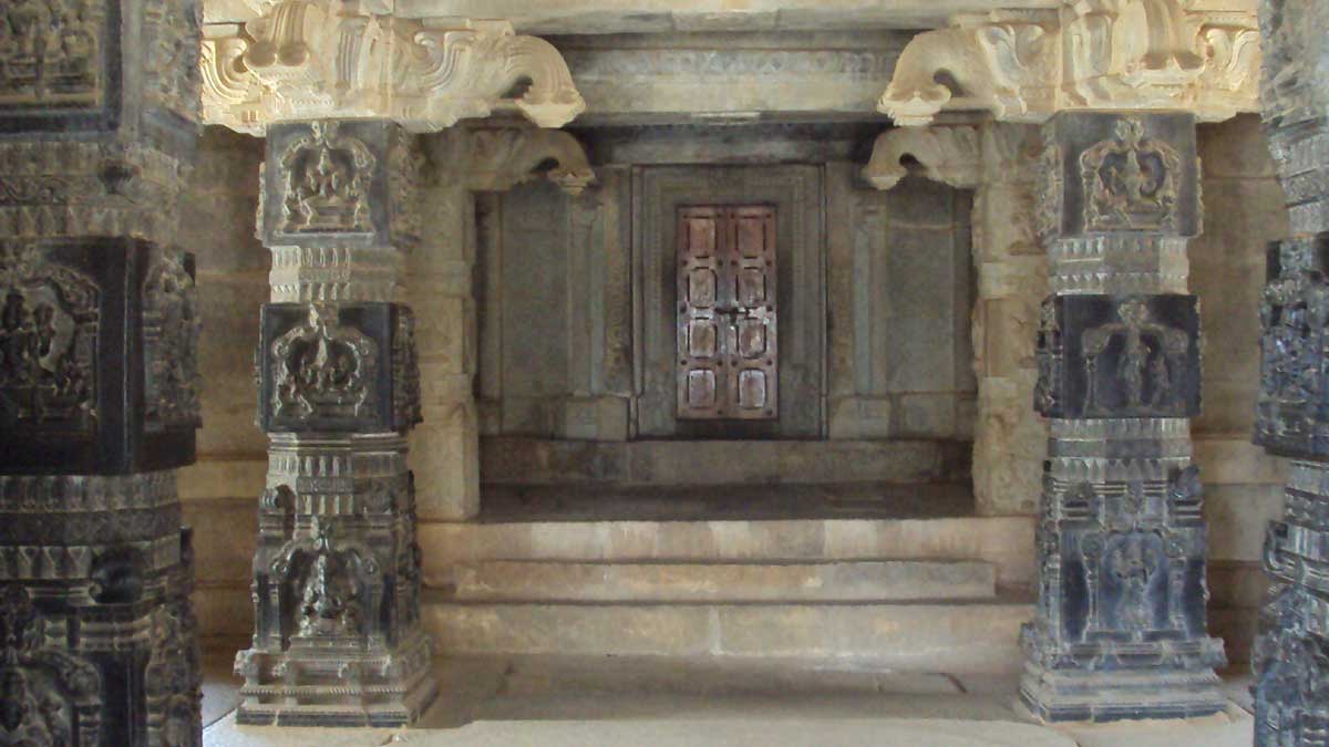 we should not touch Garbha Gudi back side 