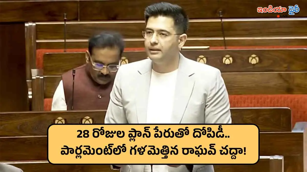 AAP MP Raghav Chadha raising prepaid recharge issues in Rajya Sabha.